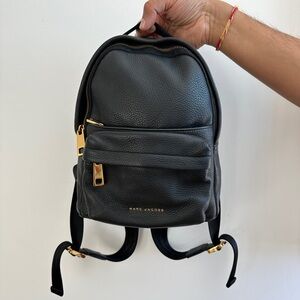 Marc Jacobs Mini Black Leather Backpack